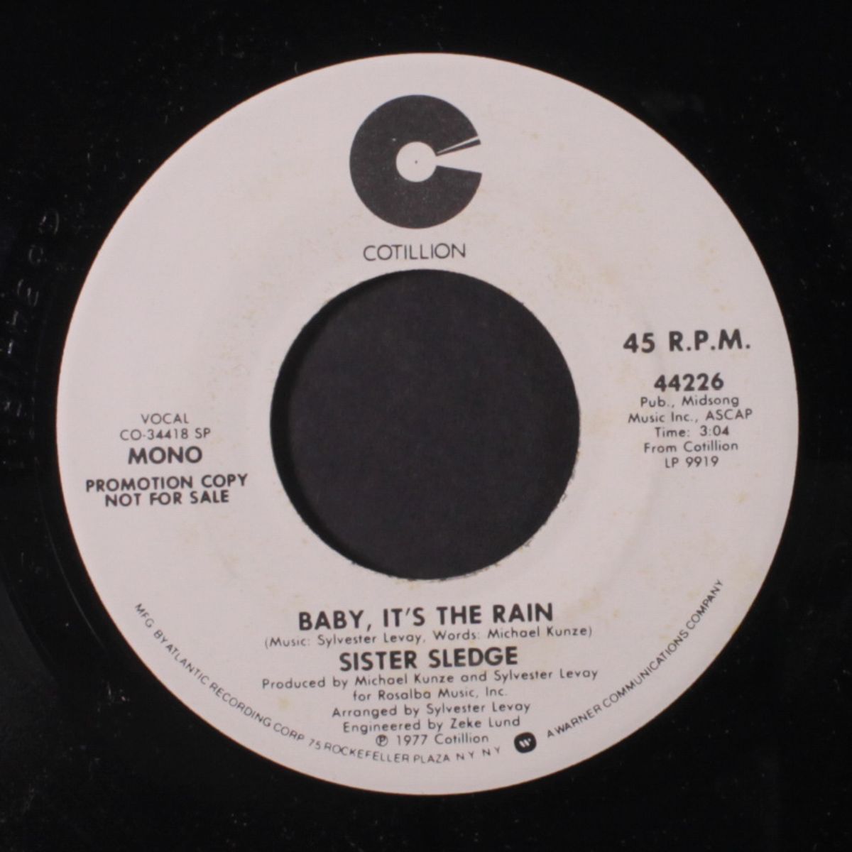 baby, it's the rain / mono by SISTER SLEDGE