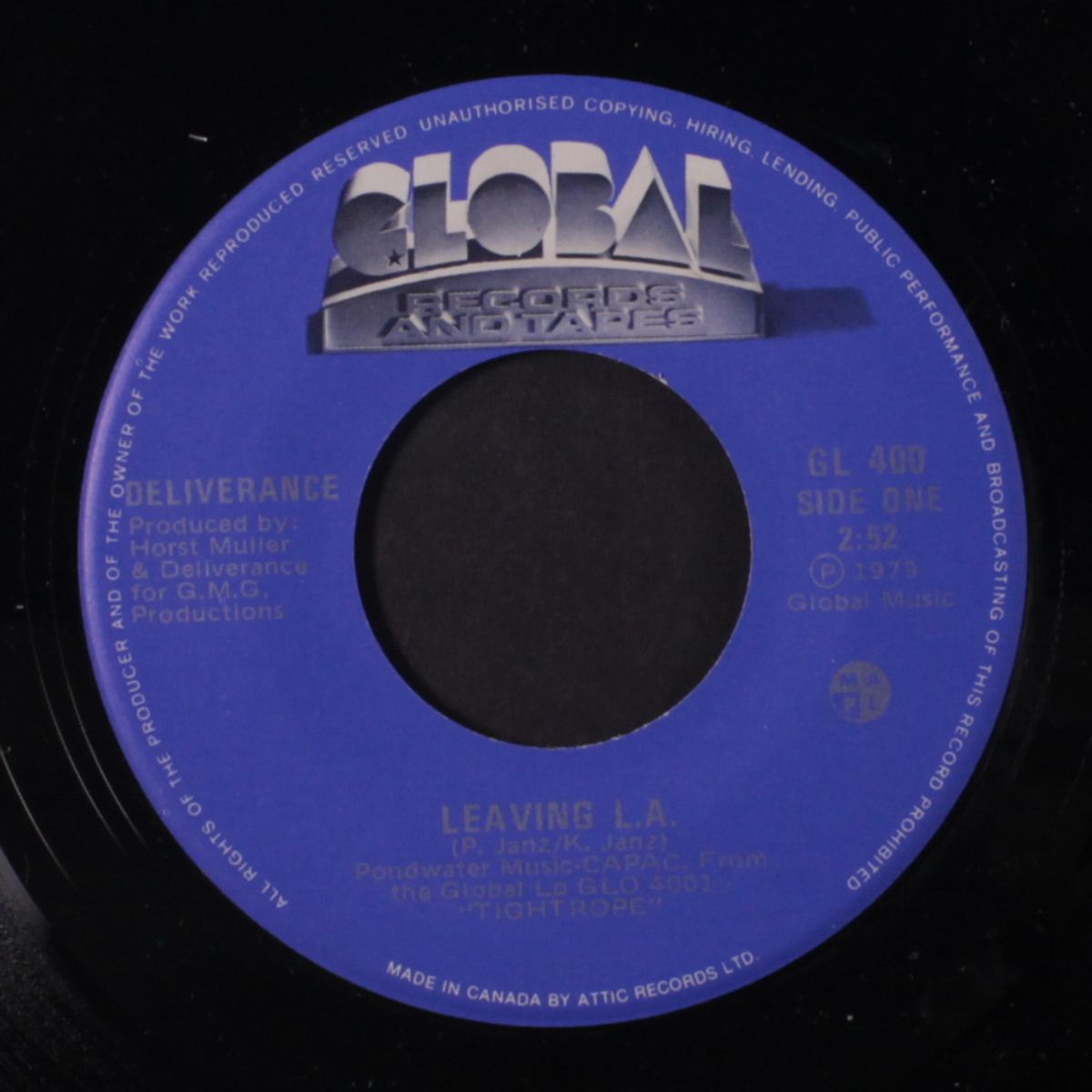 face the lady / leaving l.a. by DELIVERANCE