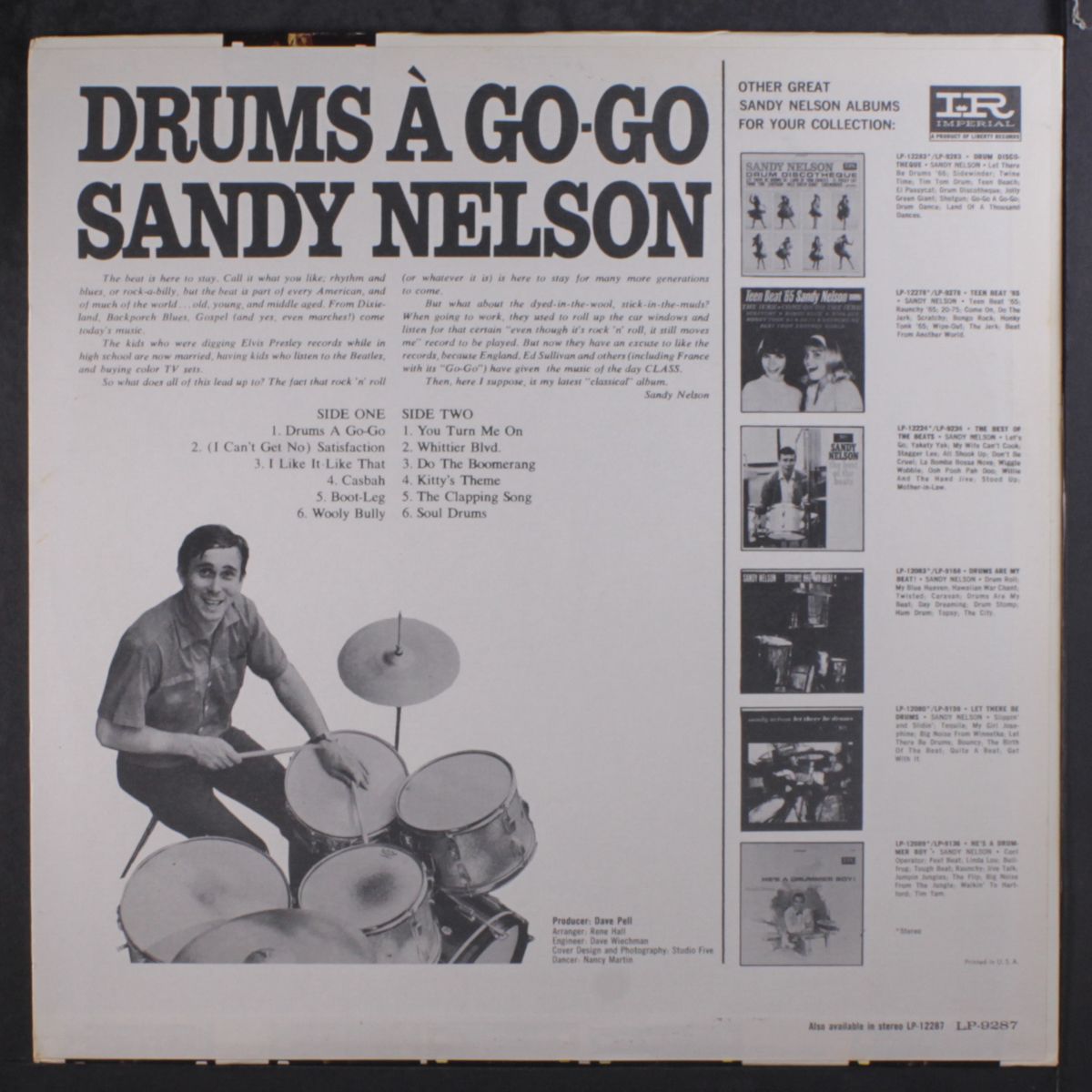 drums a go-go by SANDY NELSON