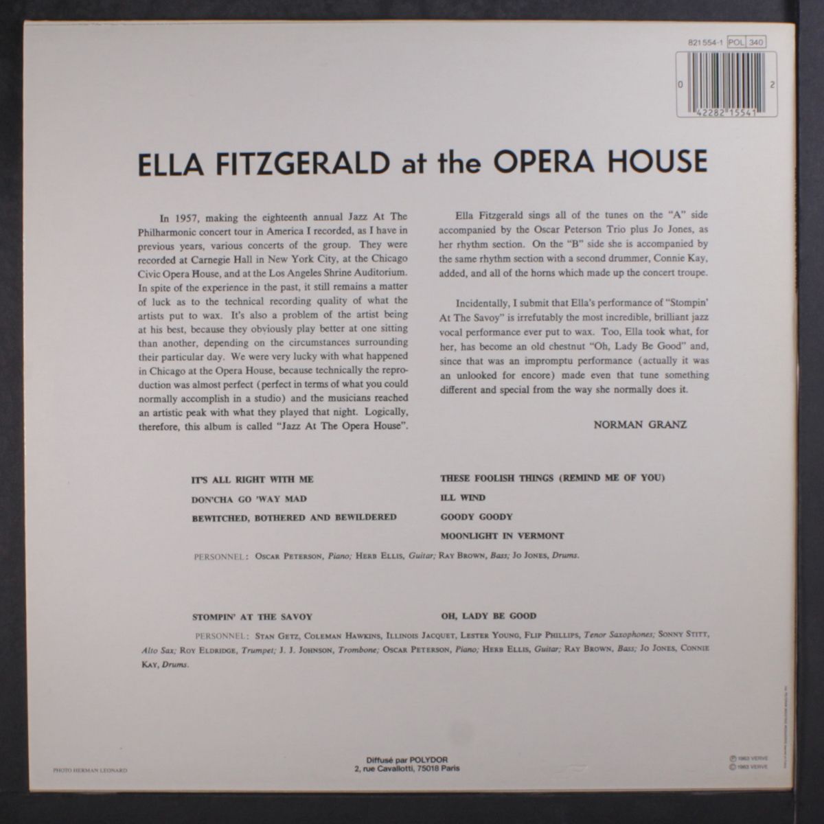 ella fitzgerald at the opera house by ELLA FITZGERALD
