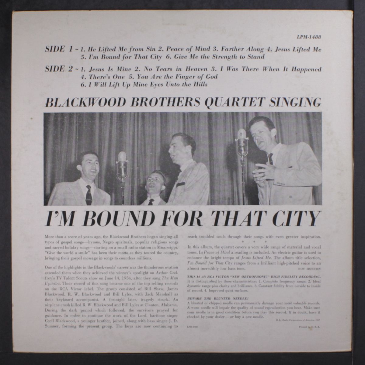 i'm bound for that city by BLACKWOOD BROTHERS
