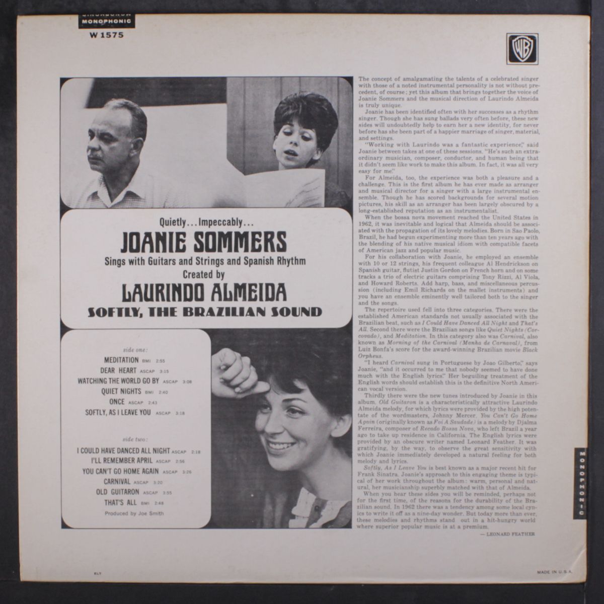 softly, the brazilian sound by JOANIE SOMMERS
