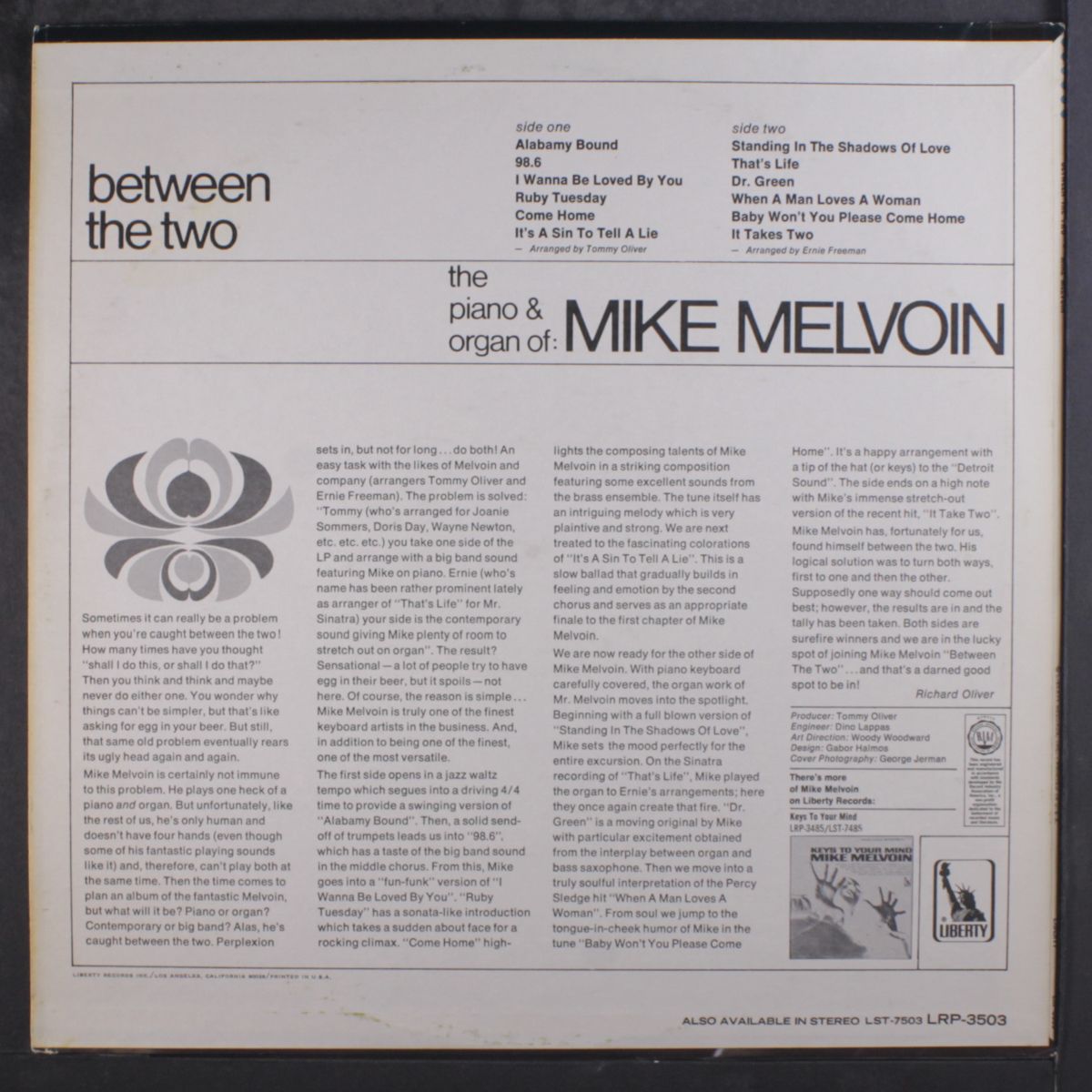 between the two by MIKE MELVOIN