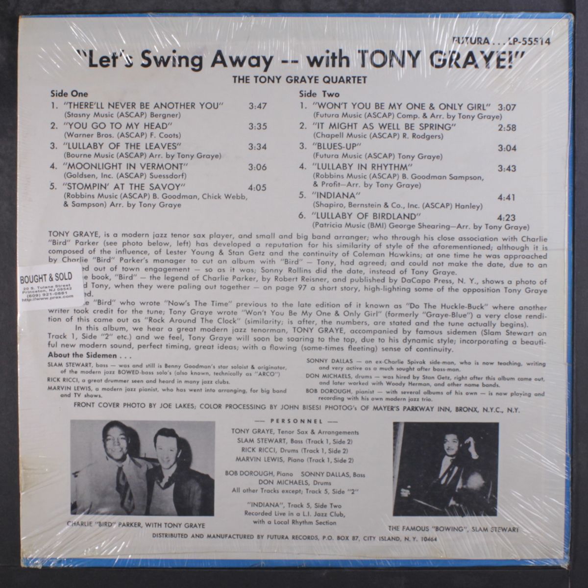 let's swing away with... by TONY GRAYE QUARTET