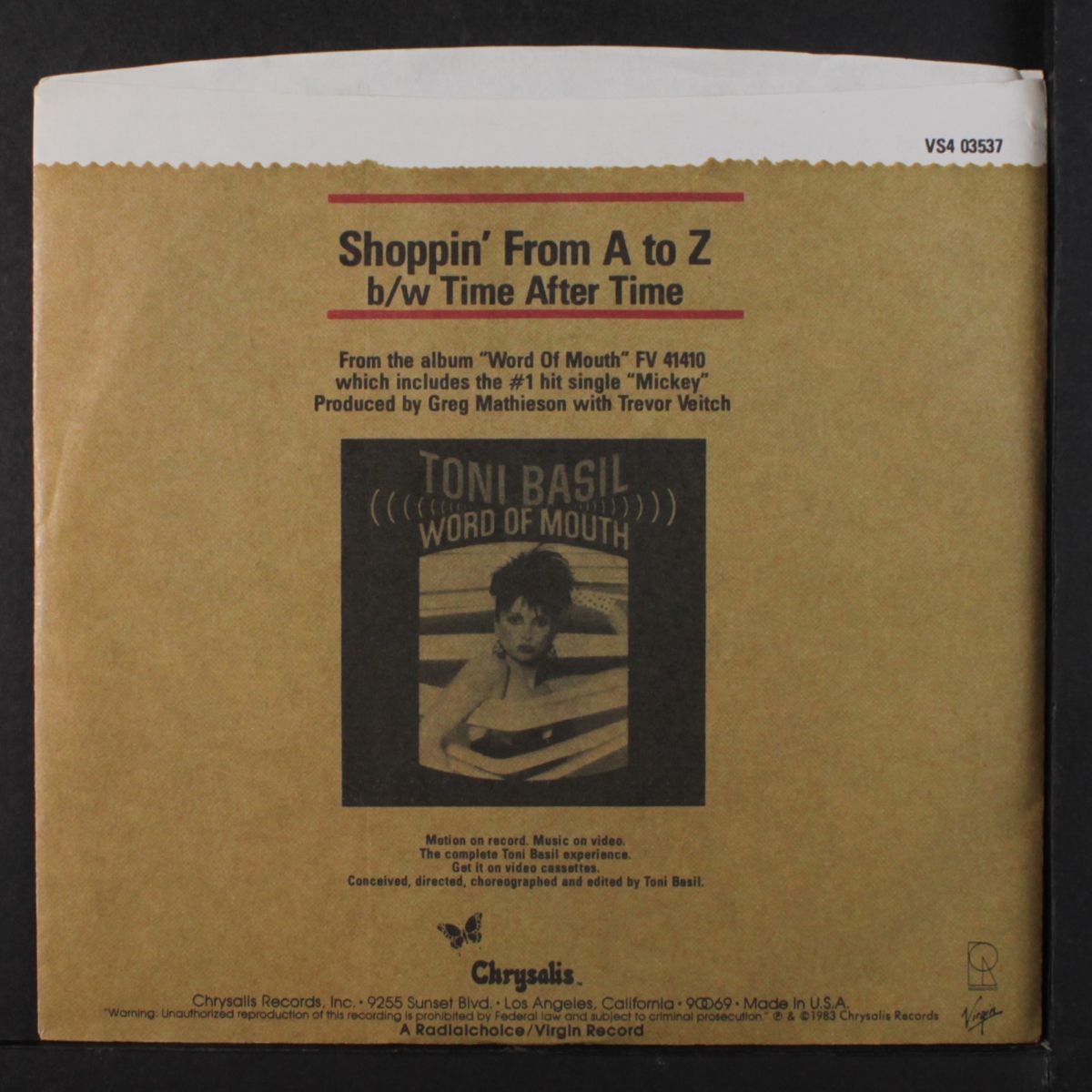 shoppin' from a to z / time after time by TONI BASIL