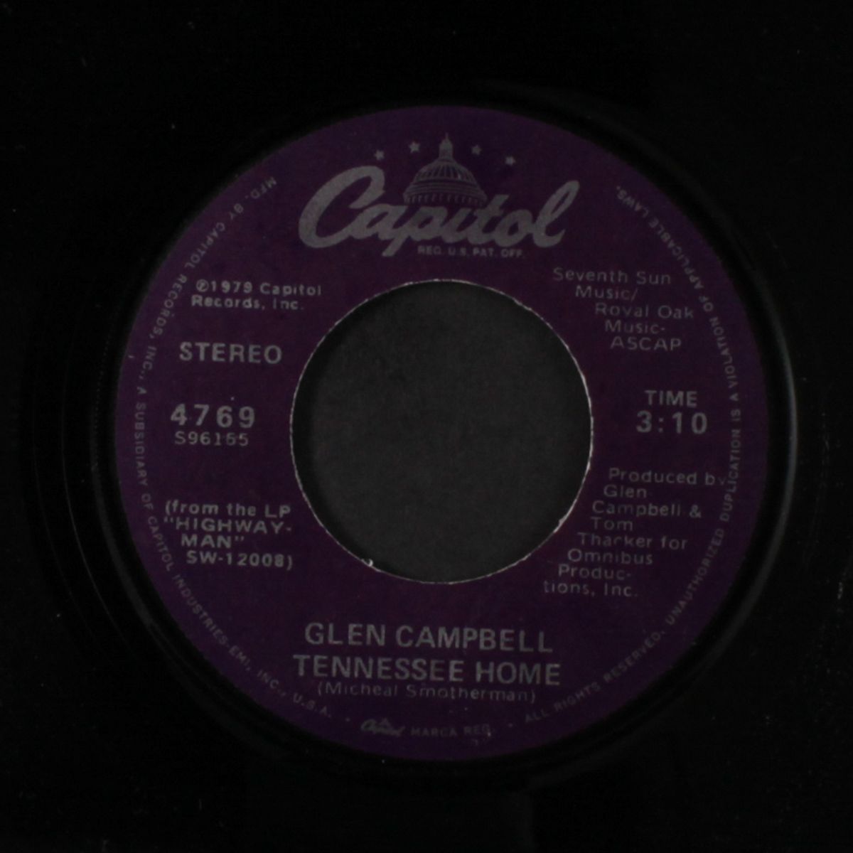 hound dog man / tennessee home by GLEN CAMPBELL