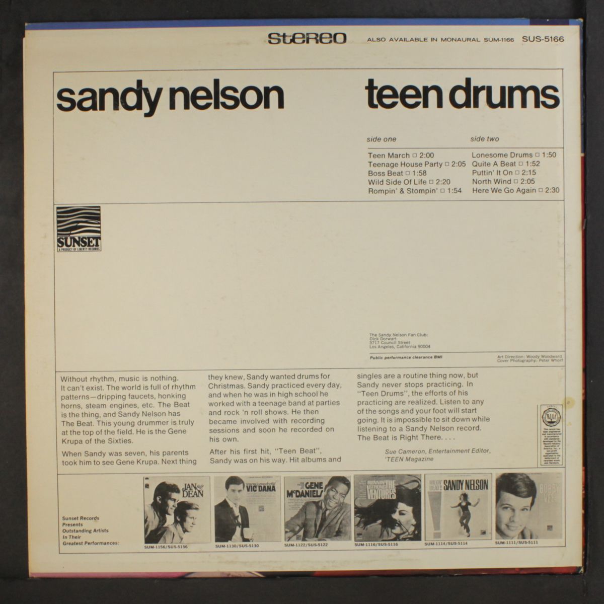 teen drums by SANDY NELSON