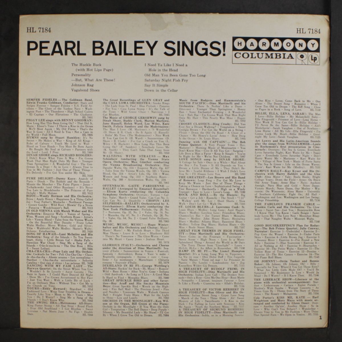 sings! by PEARL BAILEY