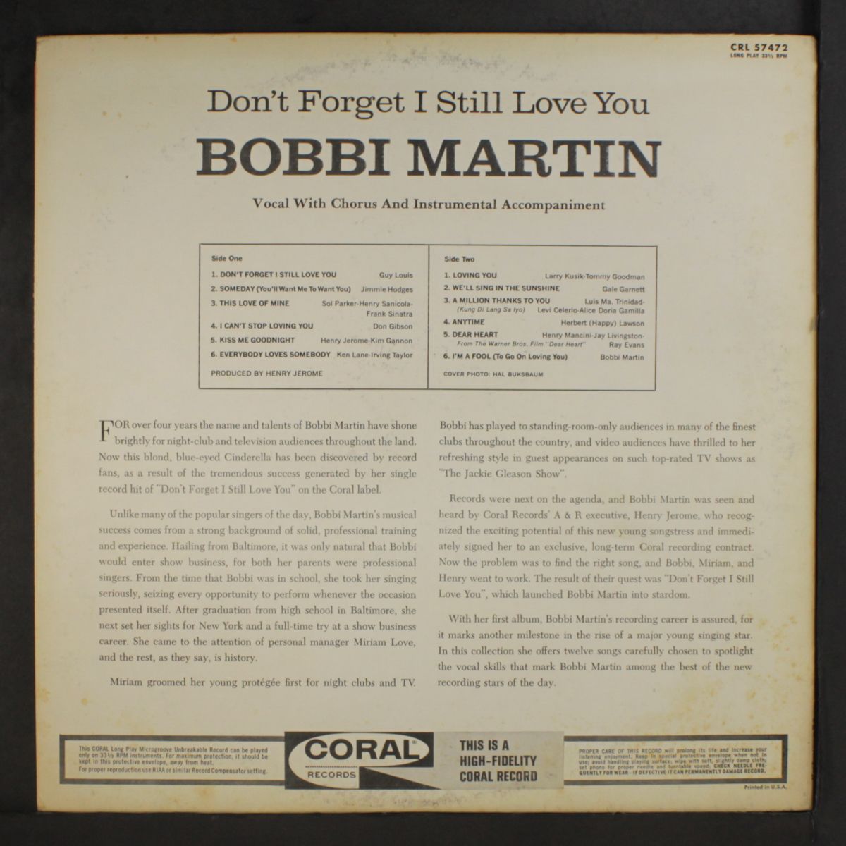 don't forget i still love you by BOBBI MARTIN