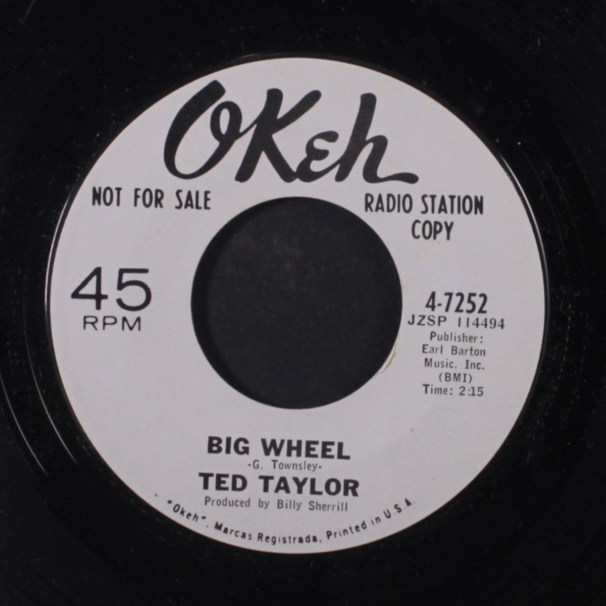 big wheel / no one but you by TED TAYLOR