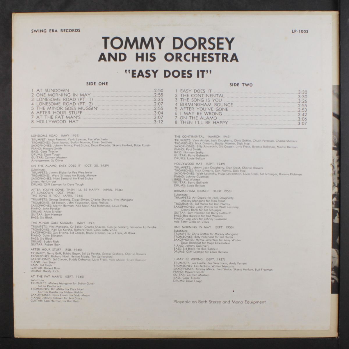easy does it by TOMMY DORSEY