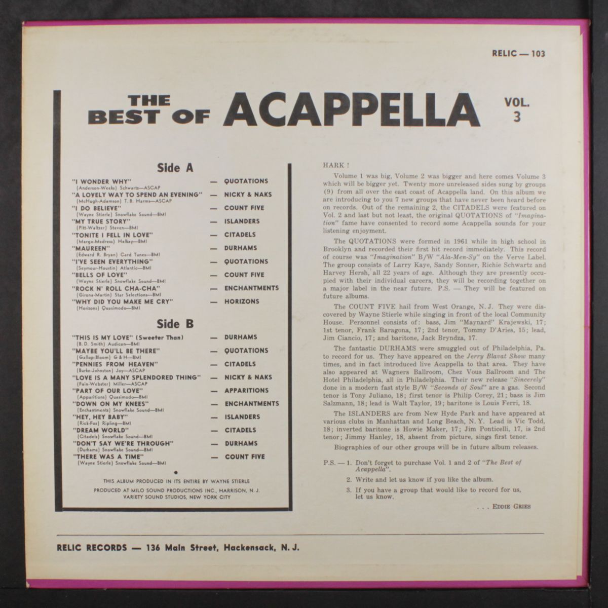 best of acappella, vol. 3 by VARIOUS