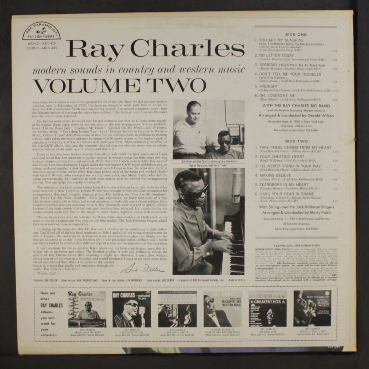 modern sounds in country & western music, vol. 2 by RAY CHARLES