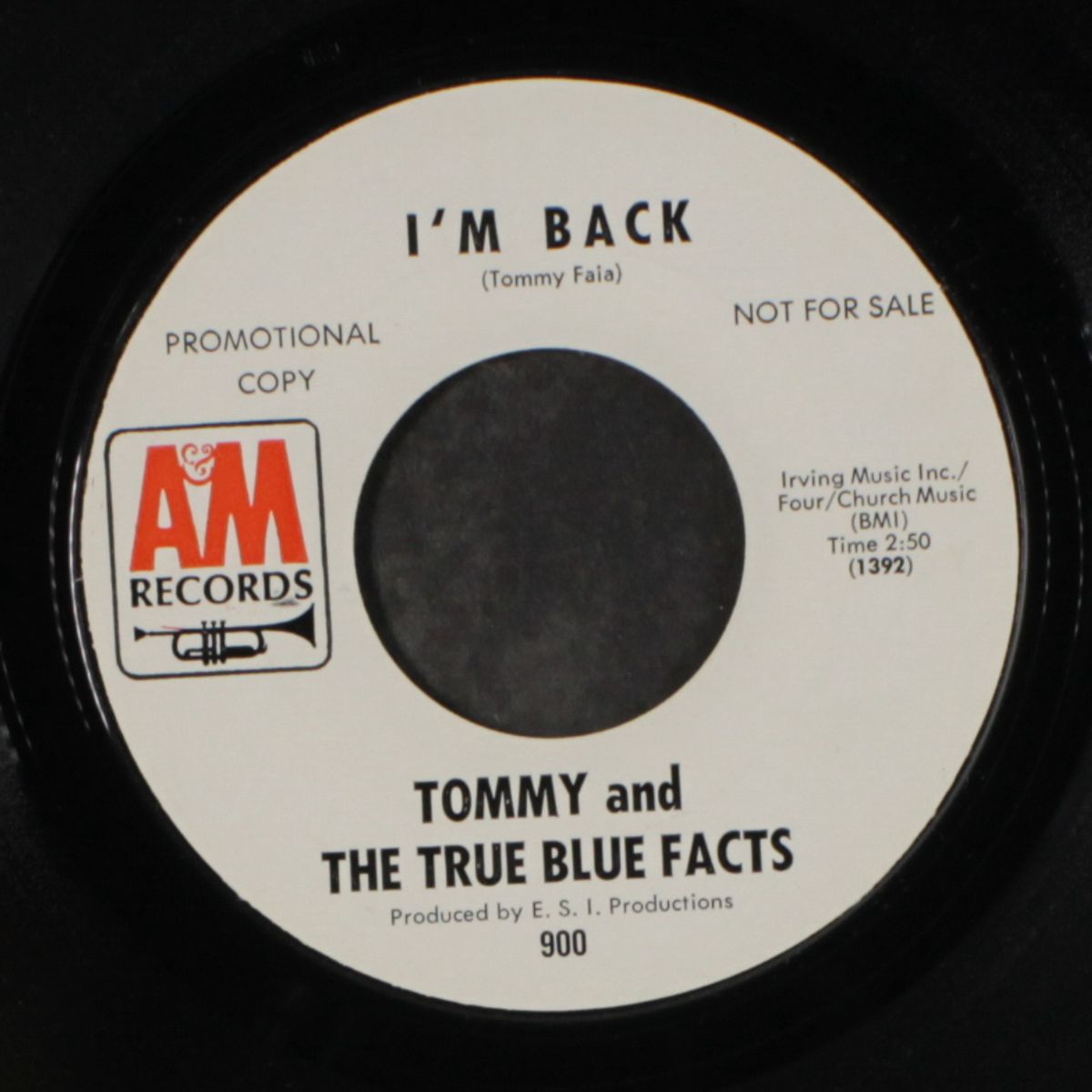 i'm back / who's got the right by TOMMY & TRUE BLUE FACTS