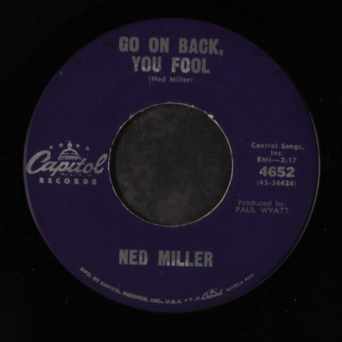 go on back, you fool / dark moon by NED MILLER