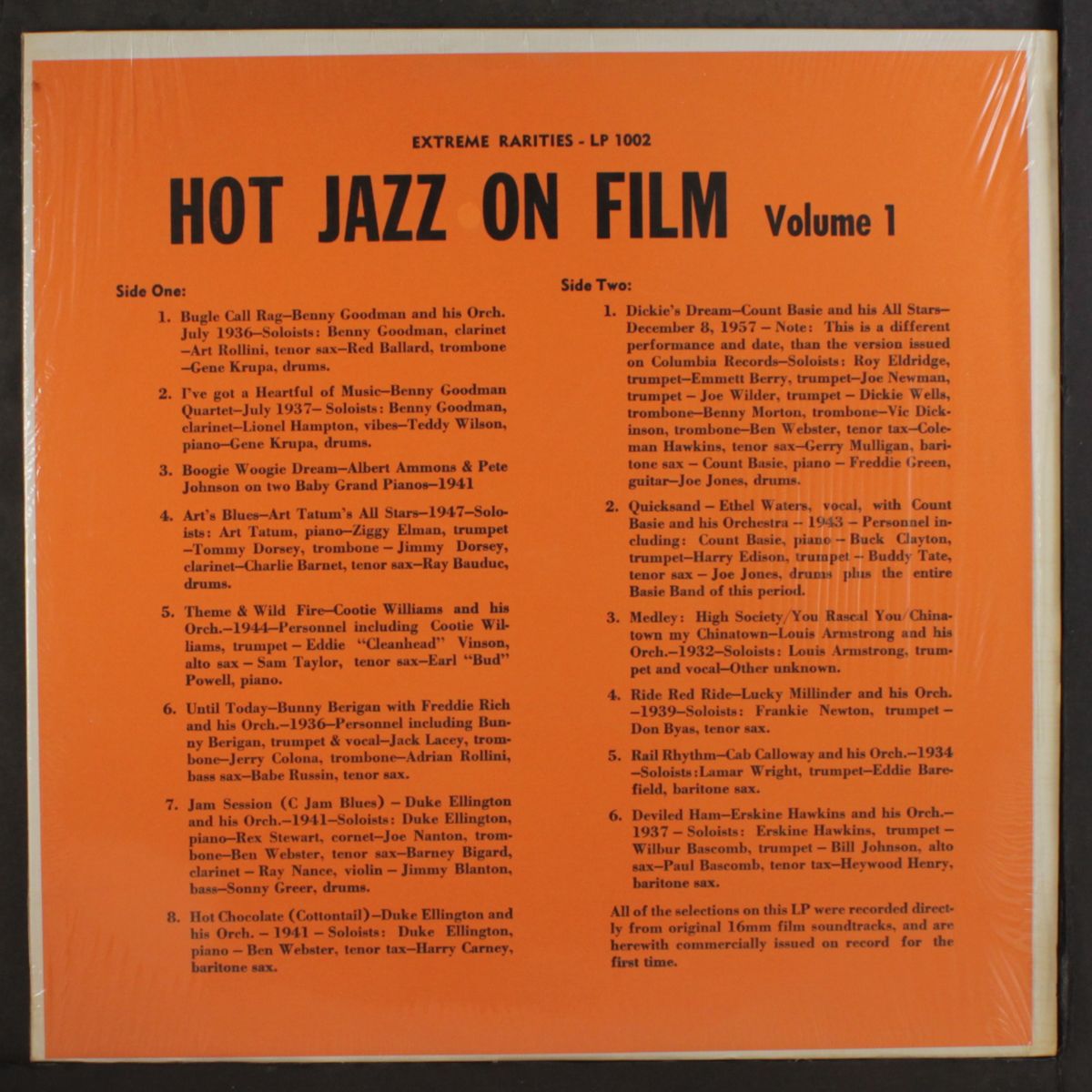 hot jazz on film, vol. 1 by VARIOUS
