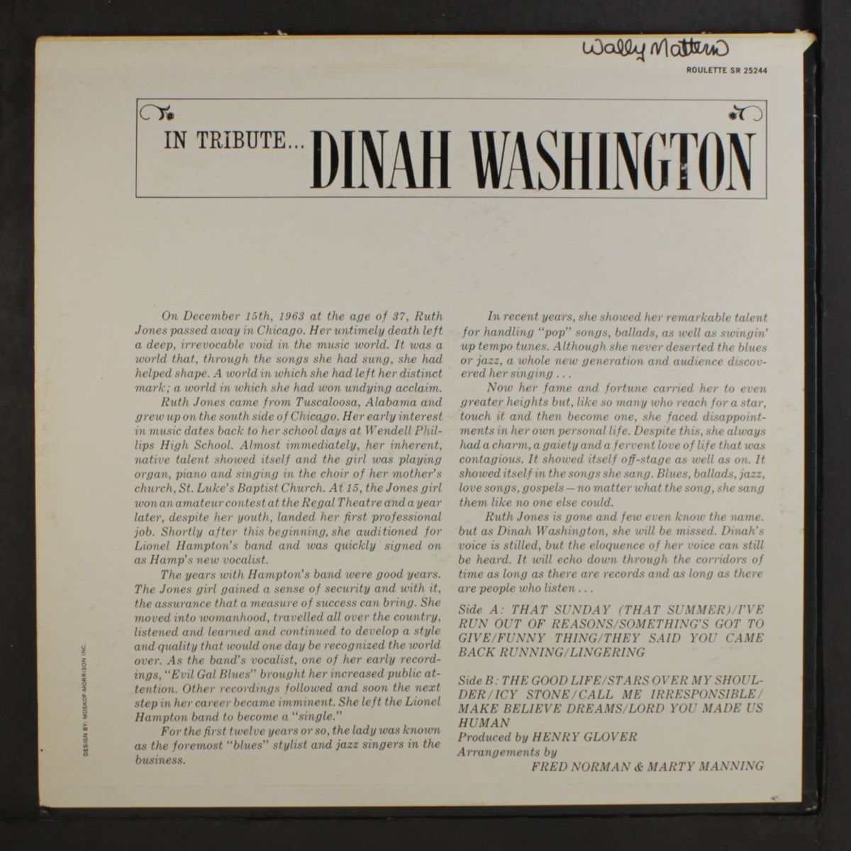 in tribute by DINAH WASHINGTON