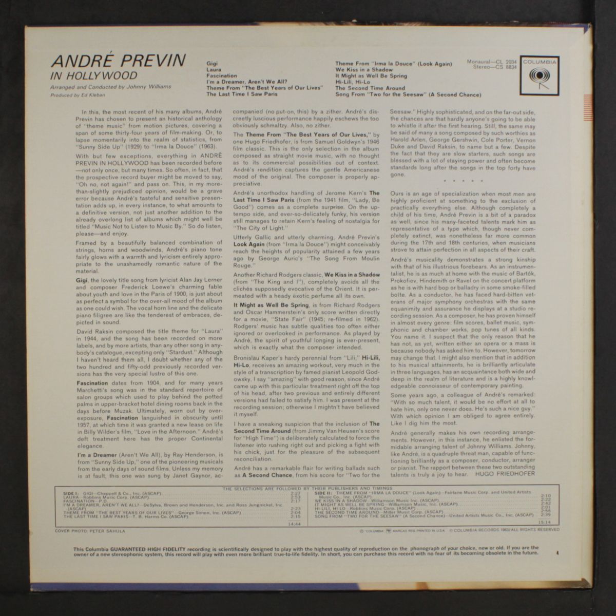 in hollywood by ANDRE PREVIN