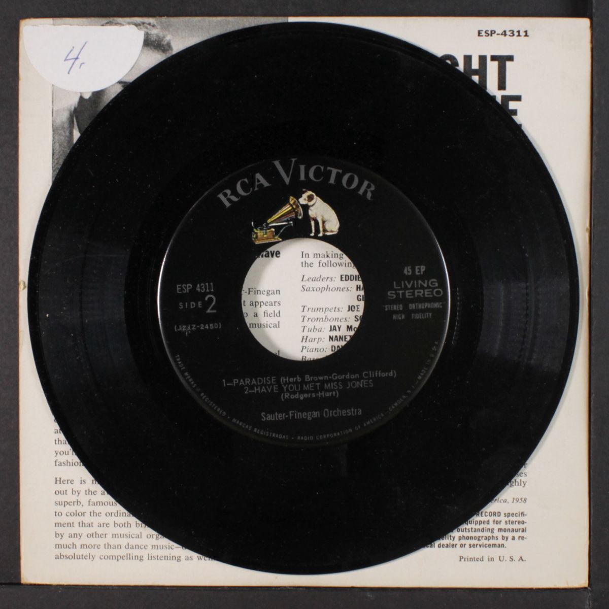 straight down the middle by SAUTER-FINEGAN ORCH