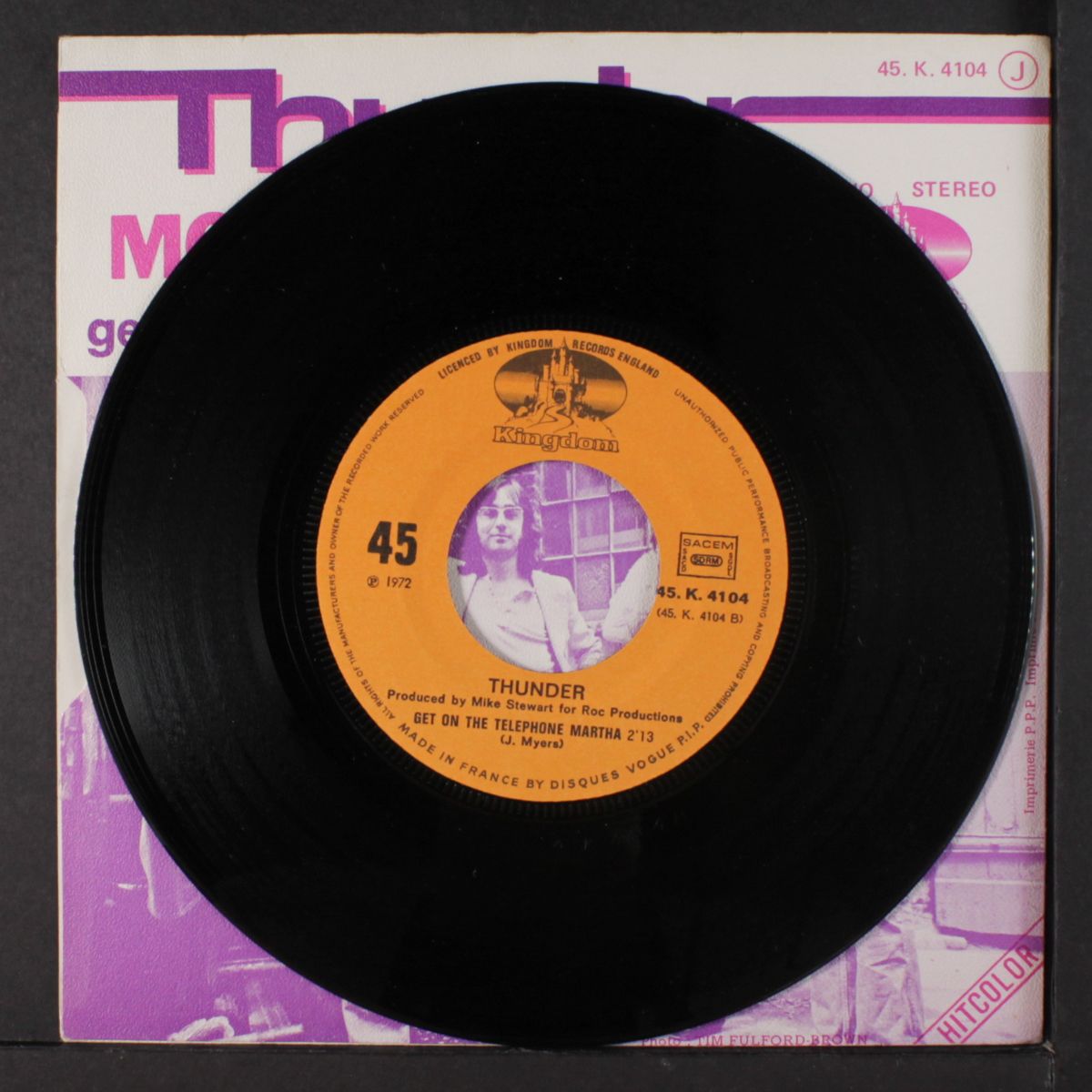 money honey / get on the telephone martha by THUNDER