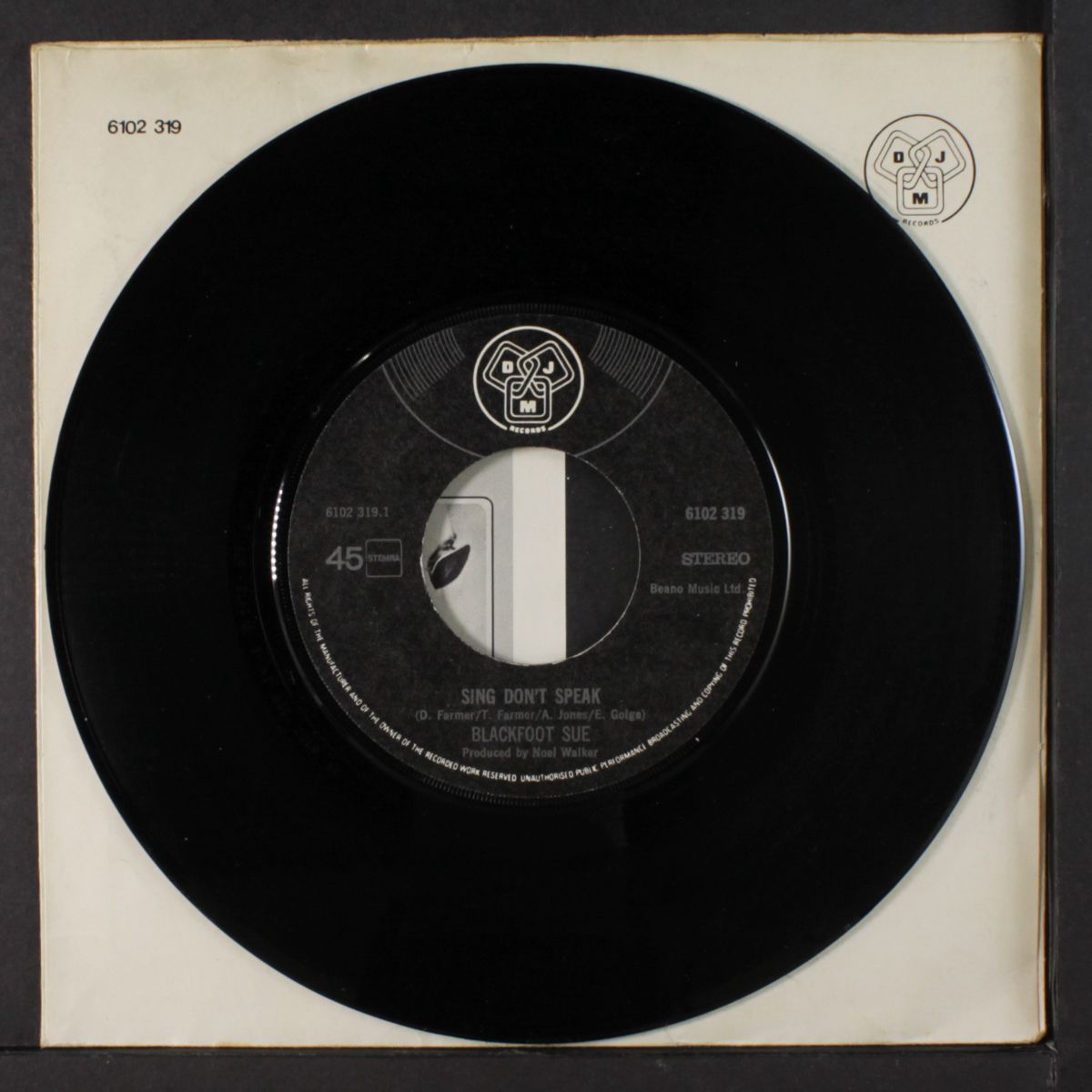 sing don't speak / 2 b free by BLACKFOOT SUE