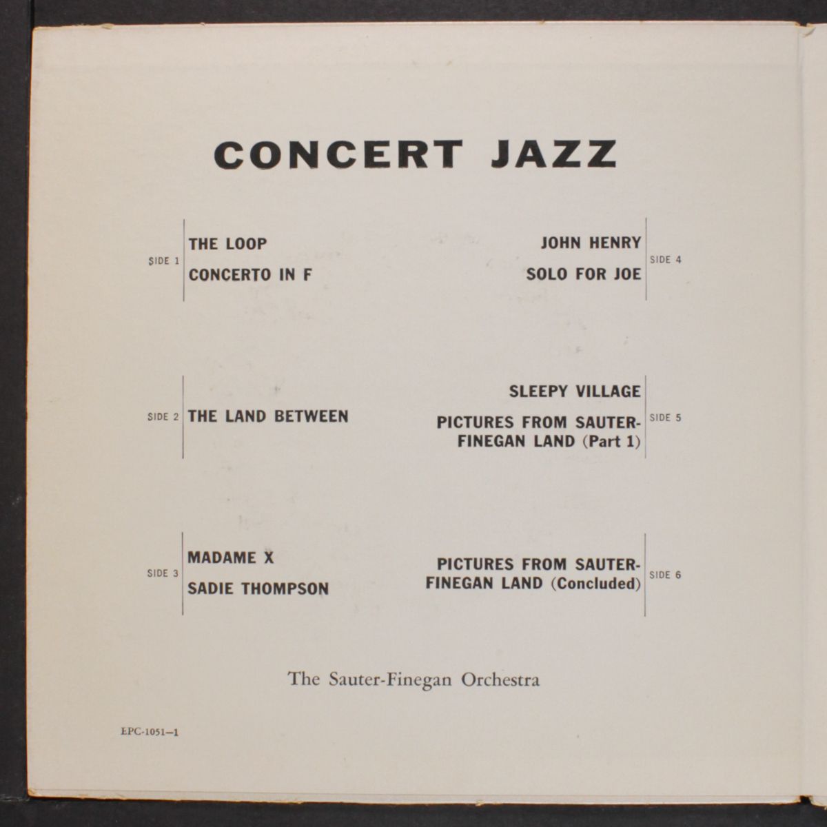 concert jazz by SAUTER-FINEGAN ORCHESTRA