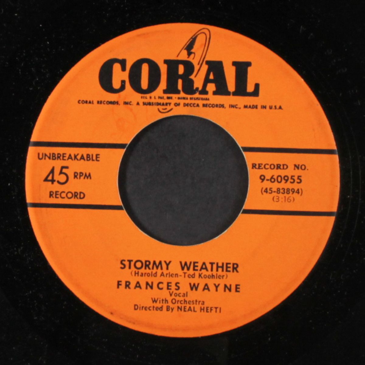 stormy weather / i just couldn't take it baby by FRANCES WAYNE