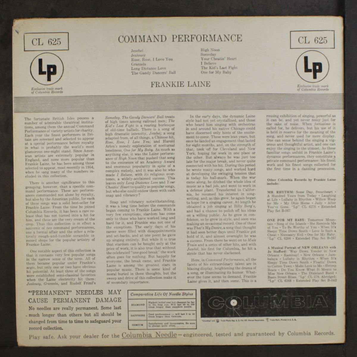 command performance by FRANKIE LAINE