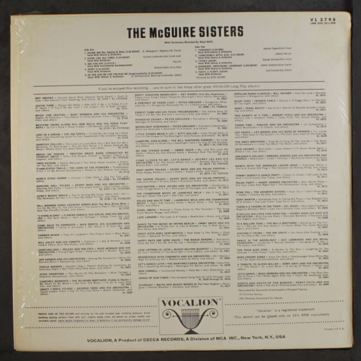 mcguire sisters by MCGUIRE SISTERS