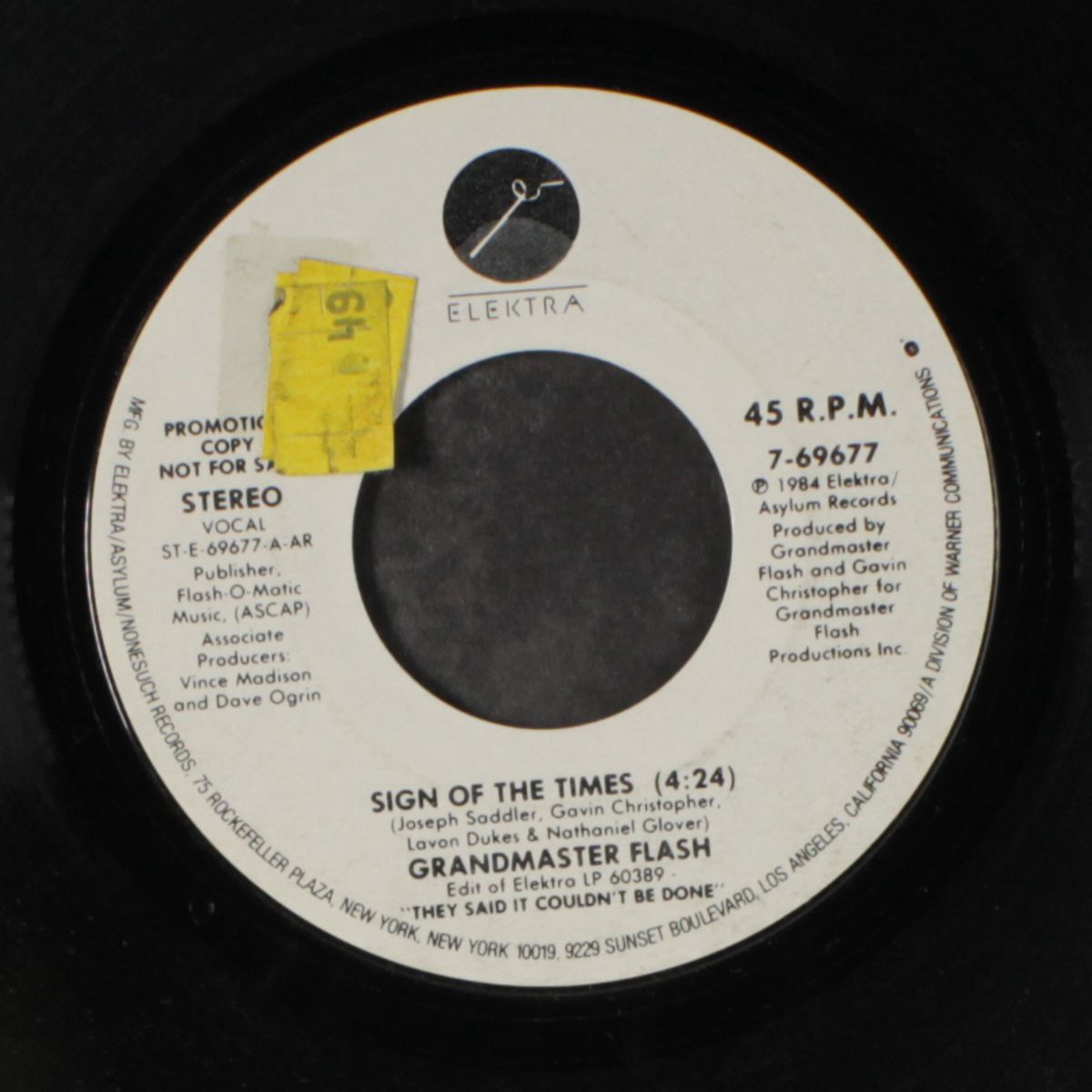 sign of the times / same by GRANDMASTER FLASH