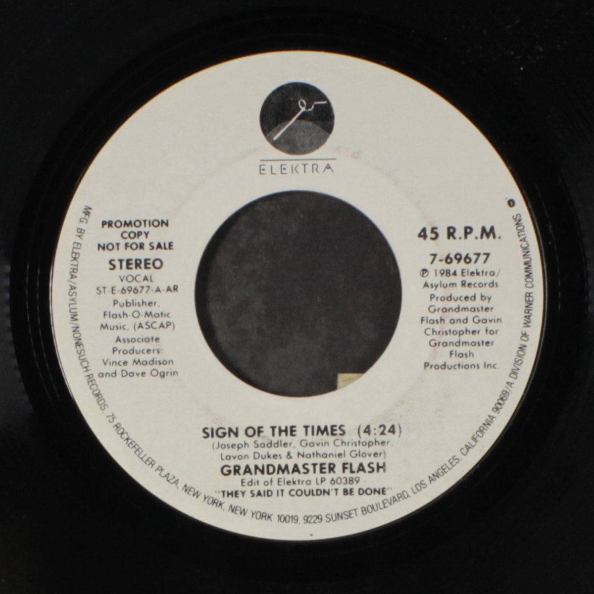 sign of the times / same by GRANDMASTER FLASH
