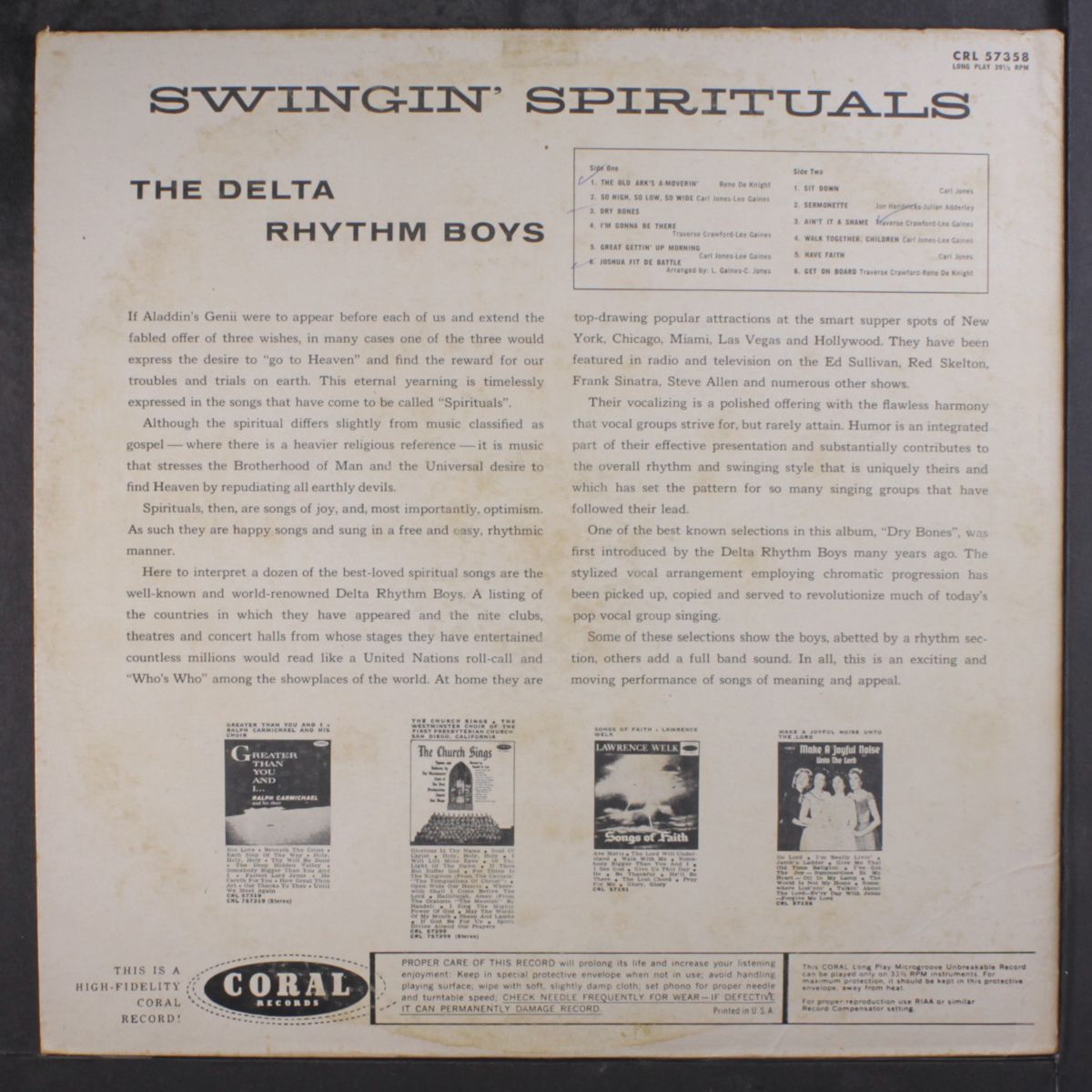 swingin' spirituals by DELTA RHYTHM BOYS