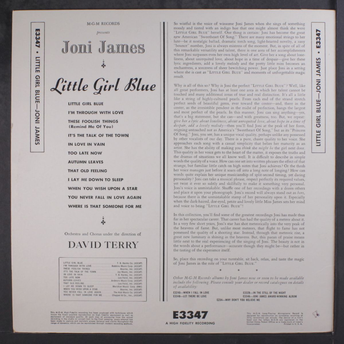 little girl blue by JONI JAMES