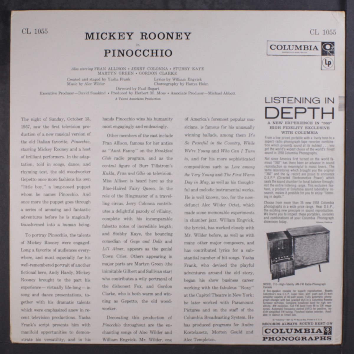 rexall presents pinocchio by MICKEY ROONEY