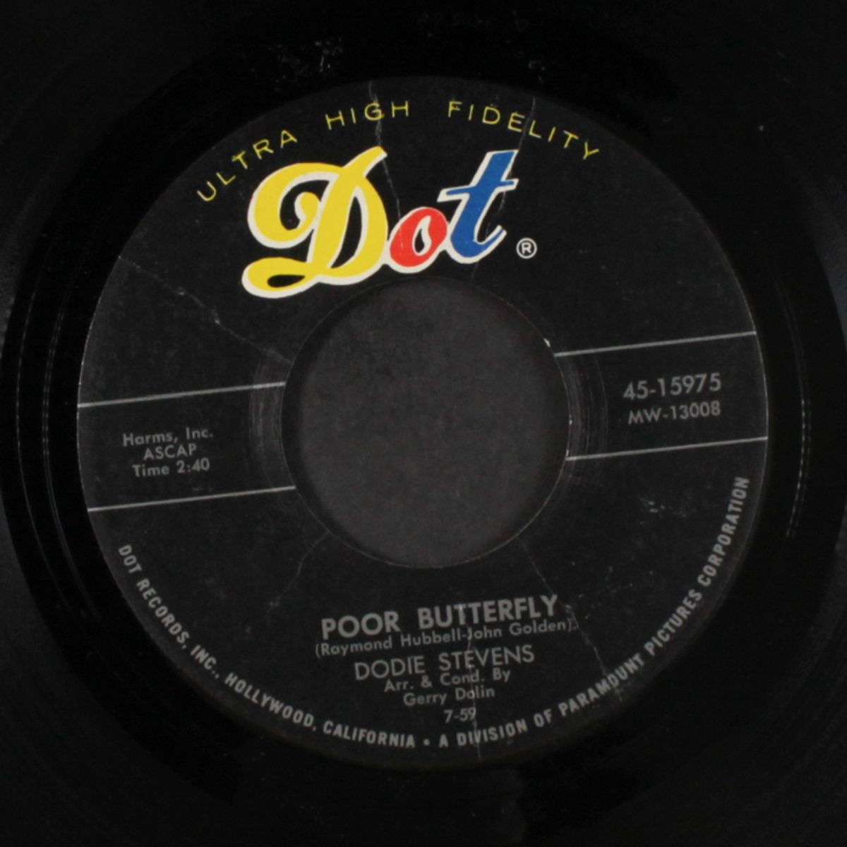 miss lonely hearts / poor butterfly by DODIE STEVENS