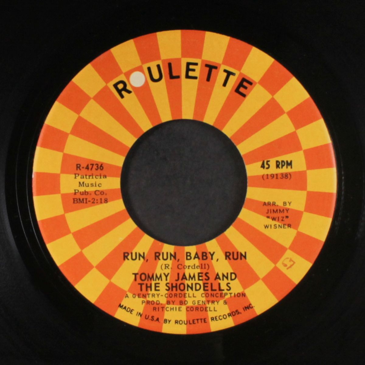 mirage / run, run, baby, run by TOMMY JAMES & SHONDELLS