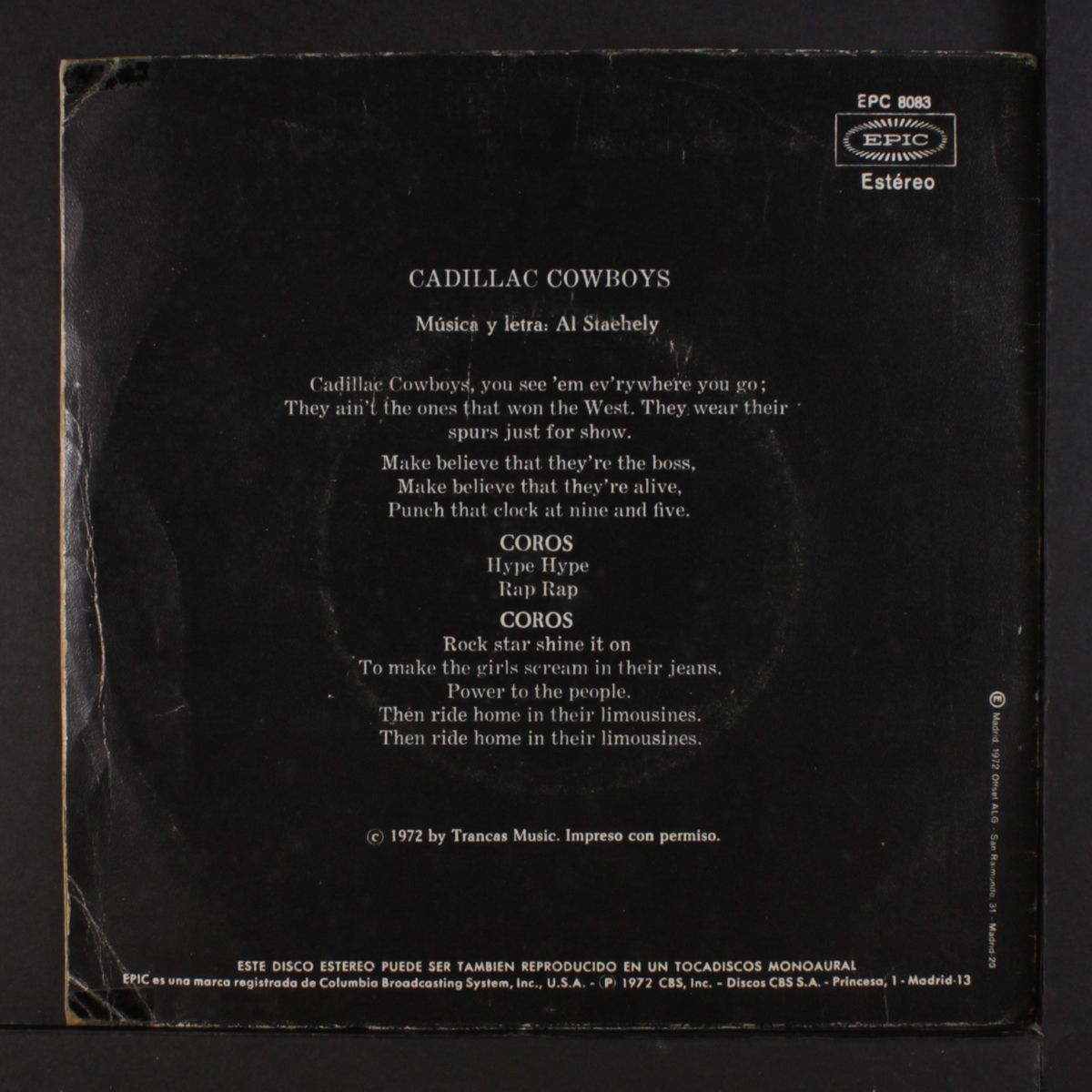 cadillac cowboys / darkness by SPIRIT