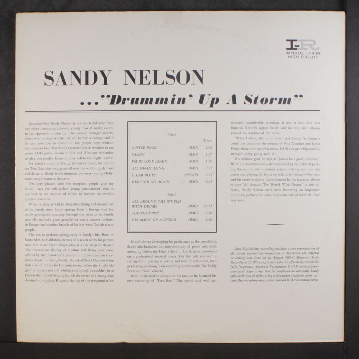 drummin' up a storm by SANDY NELSON