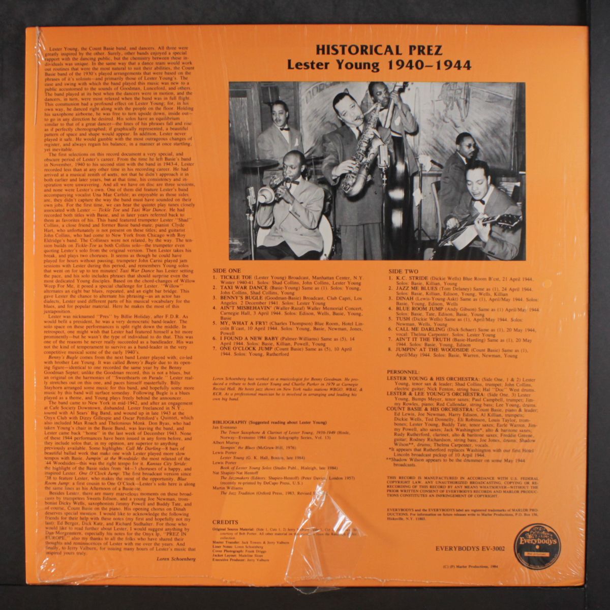 historical prez 1940-1944 by LESTER YOUNG