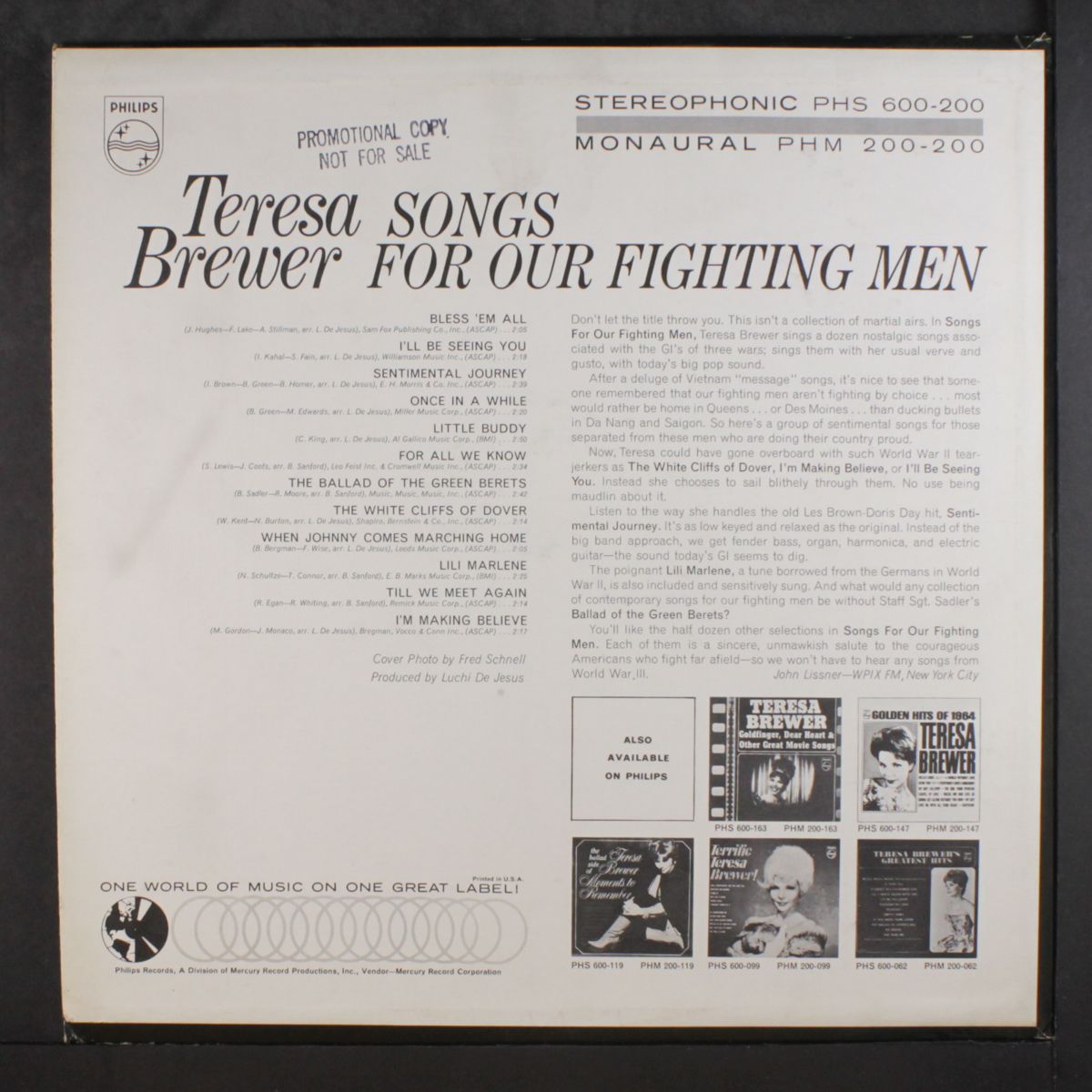 songs for our fighting men by TERESA BREWER