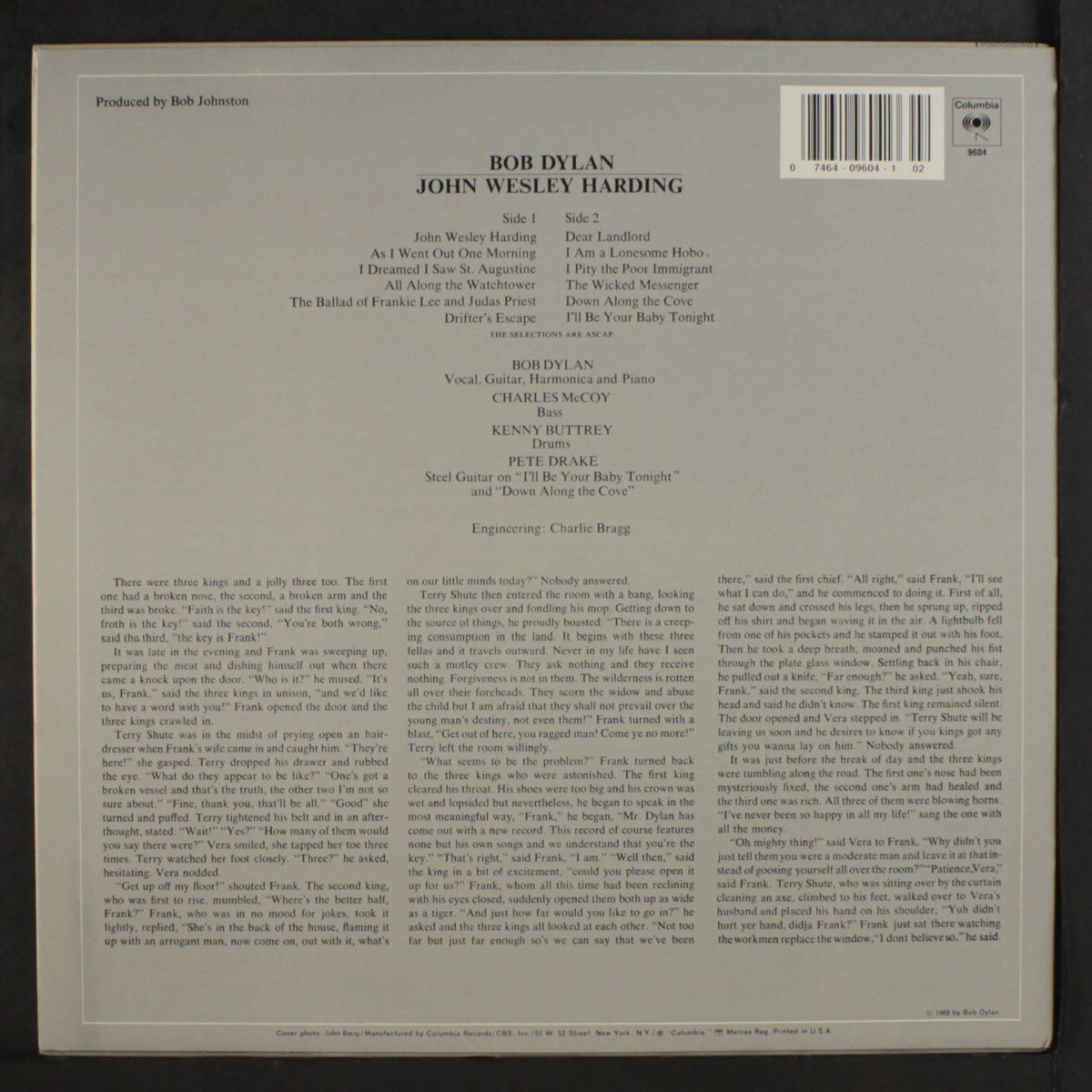 john wesley harding by BOB DYLAN