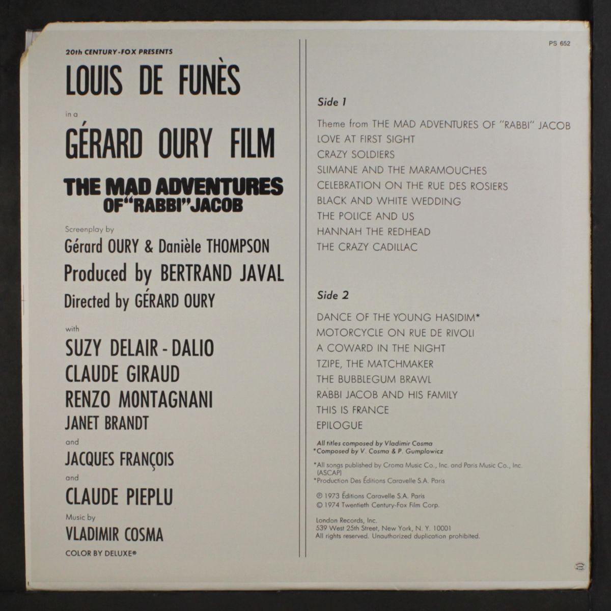 the mad adventures of rabbi jacob by SOUNDTRACK