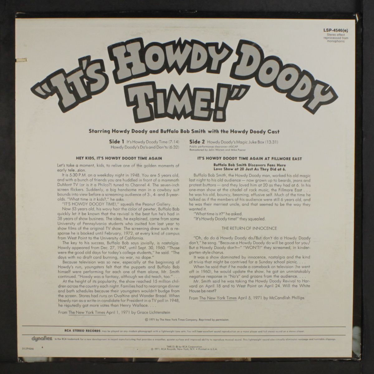 it's howdy doody time! by TV CAST