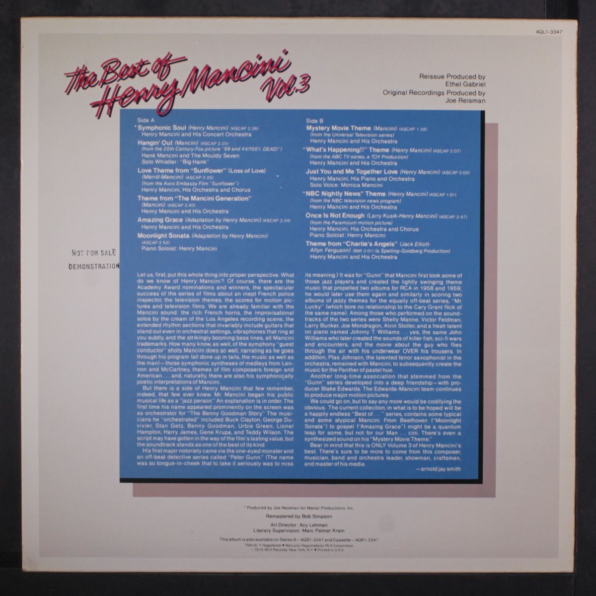 best of, vol. 3 by HENRY MANCINI