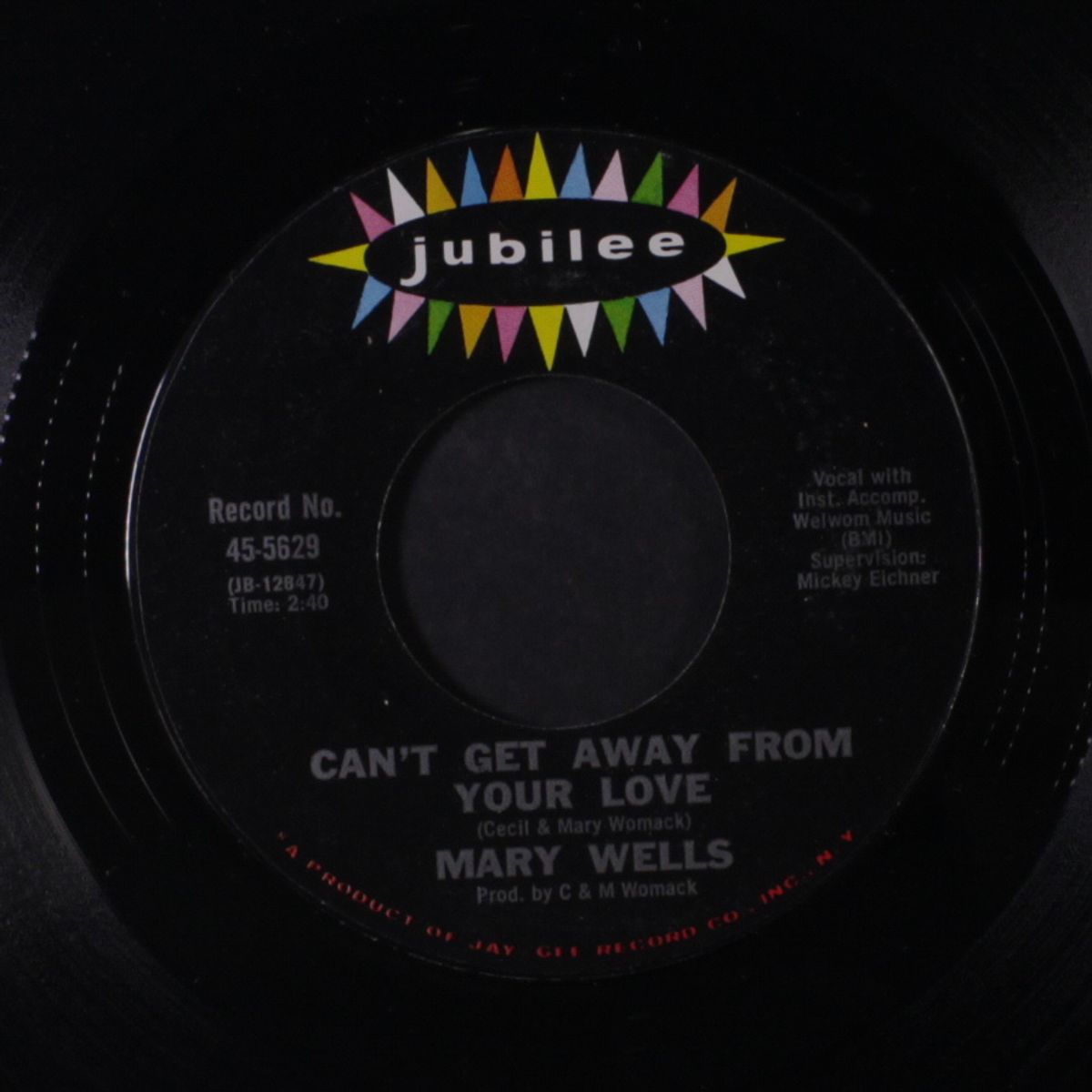 can't get away from your love / woman in love by MARY WELLS