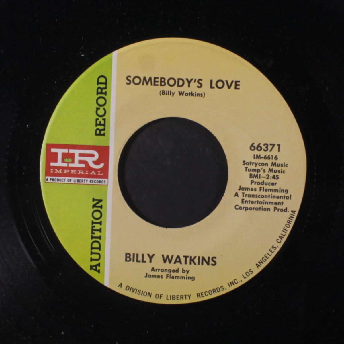 echoes / somebody's love by BILLY WATKINS