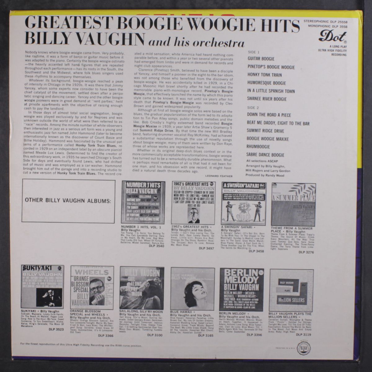 greatest boogie woogie hits by BILLY VAUGHN