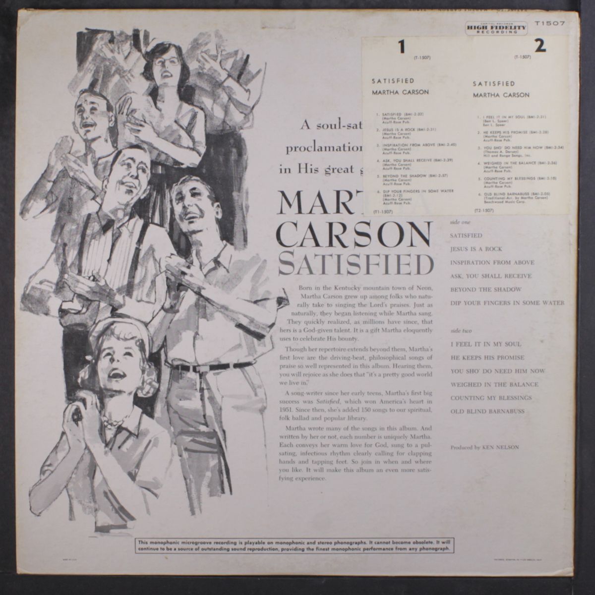 satisfied by MARTHA CARSON