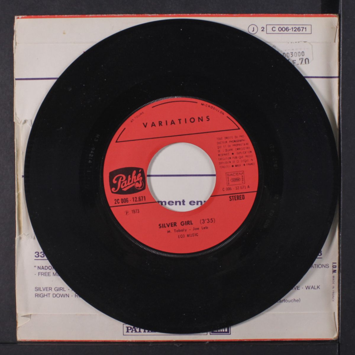 silver girl / walk right down by VARIATIONS