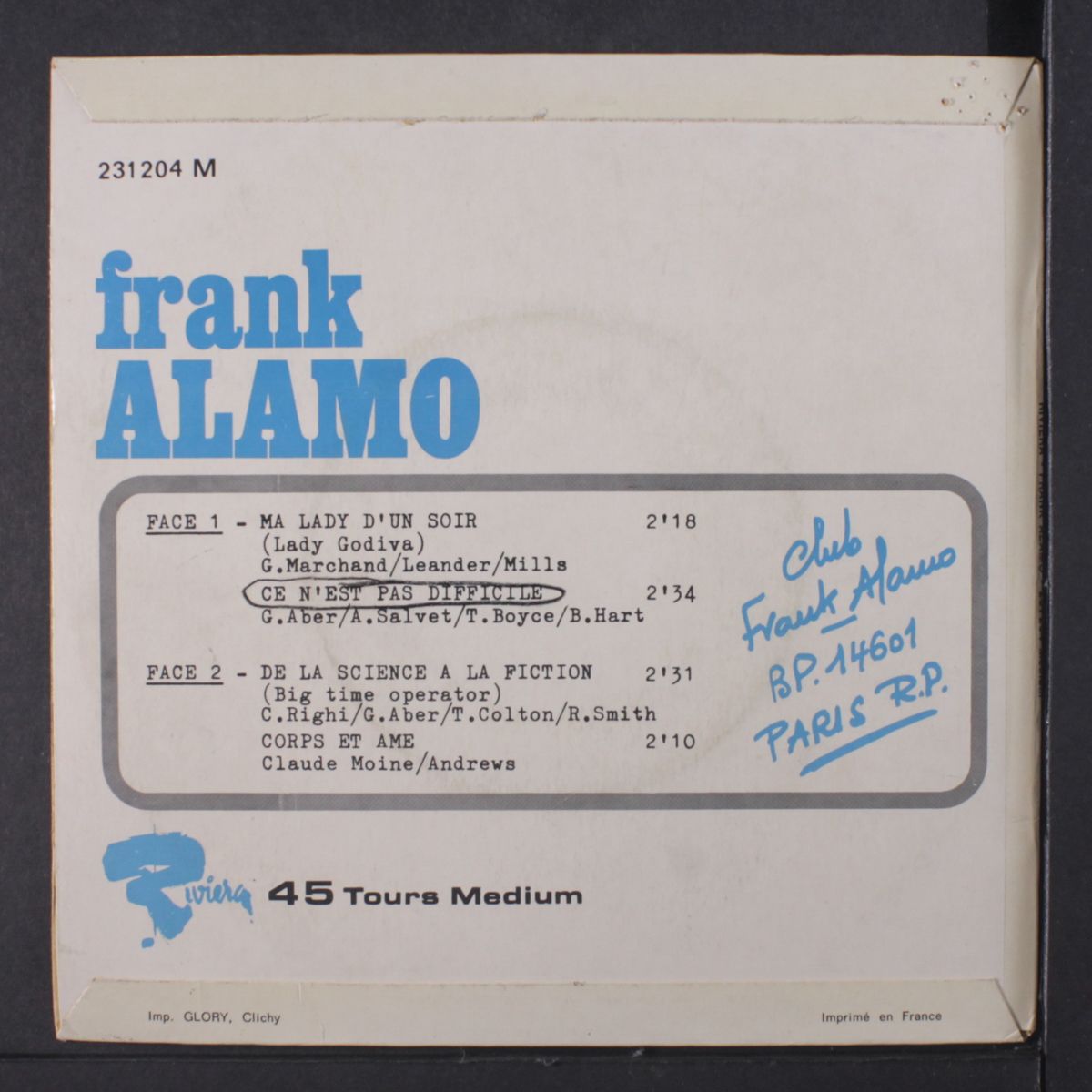 ma lady d'un soir +3 by FRANK ALAMO
